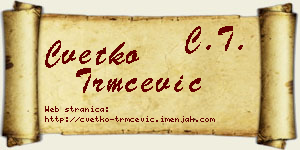 Cvetko Trmčević vizit kartica